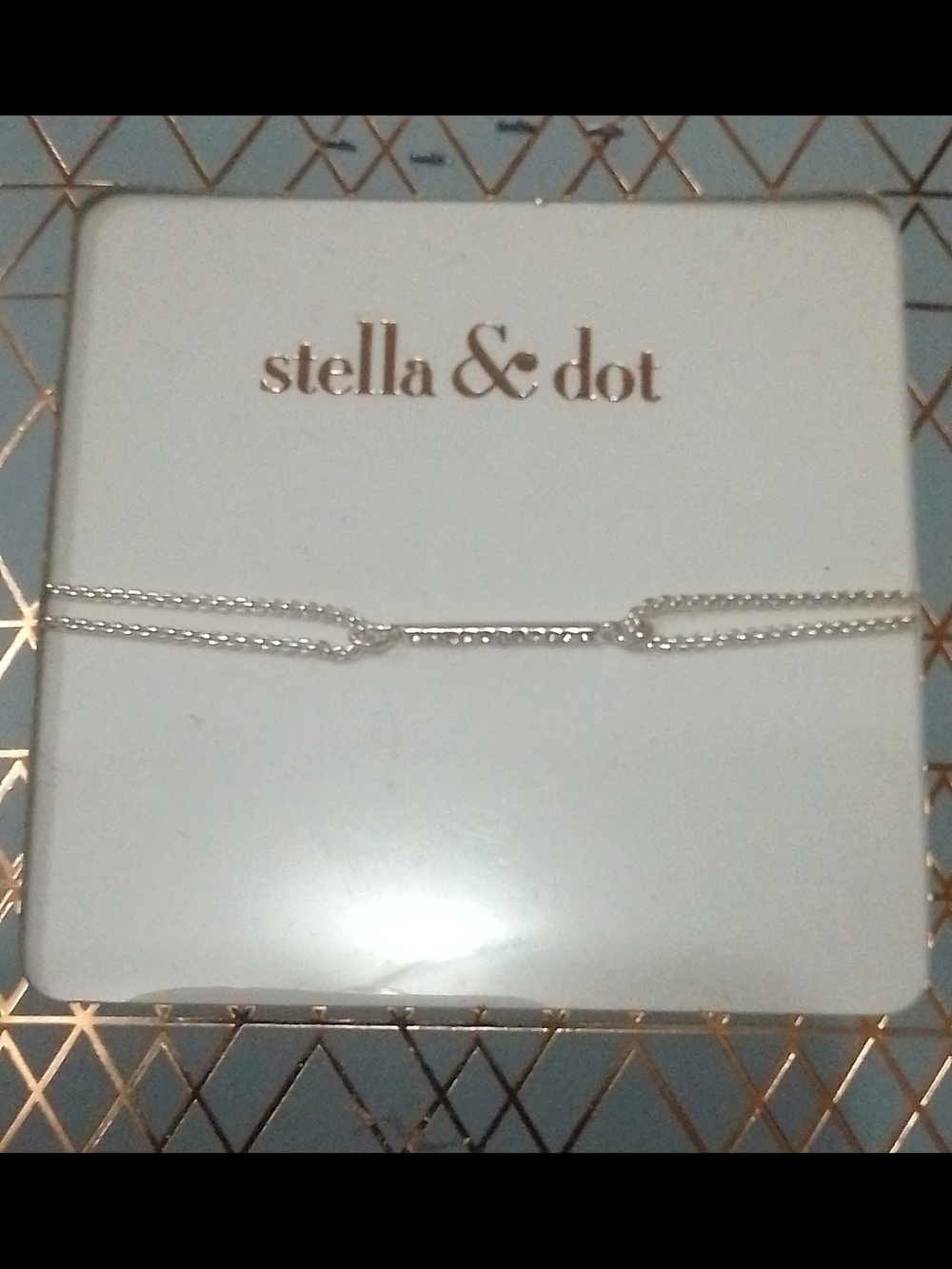Stella & Dot Pave Wishing Bracelet- Silver